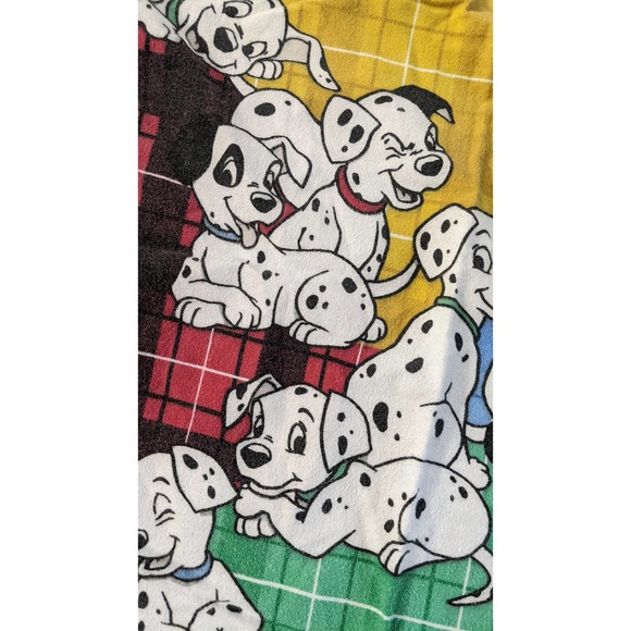 Vintage Disney 101 Dalmatians Twin Fitted Cotton Flannel Sheet Fabric Cutter - Picture 4 of 6